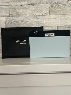 GWP - Miu Miu Beauty Two-Tone Light Blue and Black Cosmetic Pouch